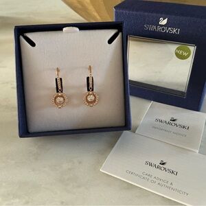 NEW-Swarovski Rose Gold Earrings